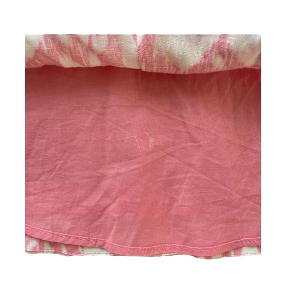 GAP 100% Linen Sleeveless A-Line V-neck Dress Pink / White Size 4 NWT - Picture 8 of 10